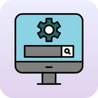 Computer Search Engine Vector Icon
