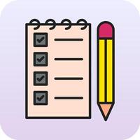 Notepad Writing Vecto Icon vector