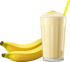 ai généré banane smoothie dans une verre png