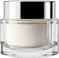 AI generated skincare serum glass jar png