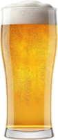 AI generated glass of fresh cold beer png