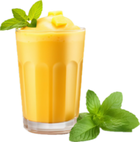 AI generated mango smoothie with mint png