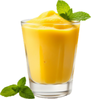 AI generated mango smoothie with mint png