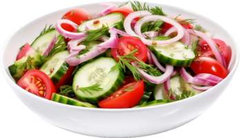 AI generated fresh salad with tomatoes cucumbers png
