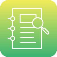 Notepad Search Vecto Icon vector