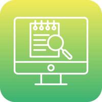 File Search Computer Vecto Icon vector