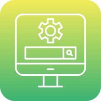 Computer Search Engine Vecto Icon vector