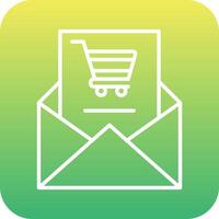 Shopping Email Vecto Icon vector