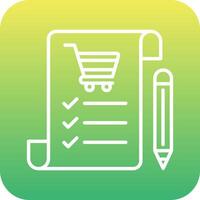 Shopping List Vecto Icon vector