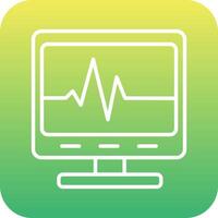 ecg leyendo vecto icono vector