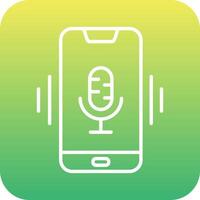 Mobile Voice Assistant Vecto Icon vector