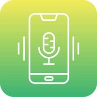 Mobile Voice Assistant Vecto Icon vector