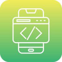 Smartphone Coding Vecto Icon vector