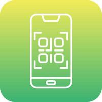 Smartphone QR Code Vecto Icon vector