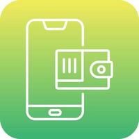 Mobile Wallet Vecto Icon vector