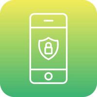 Mobile Security Vecto Icon vector