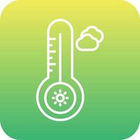 temperatura caliente vecto icono vector