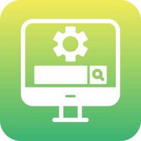 Computer Search Engine Vecto Icon vector
