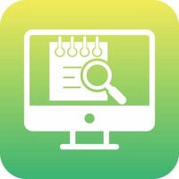 File Search Computer Vecto Icon vector