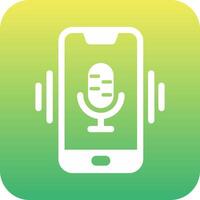 Mobile Voice Assistant Vecto Icon vector