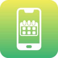 Smartphone Calendar Vecto Icon vector