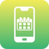 Smartphone Calendar Vecto Icon vector