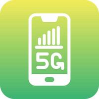 5g teléfono inteligente vecto icono vector