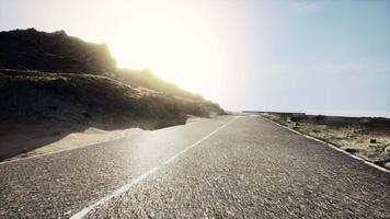 road in mountain at Lofoten islands video