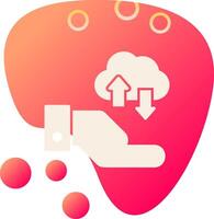 Cloud Data Transfer Vecto Icon vector