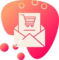 Shopping Email Vecto Icon vector