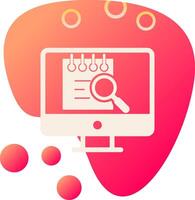 File Search Computer Vecto Icon vector