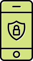 Mobile Security Vecto Icon vector