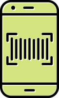 Phone Scanning Vecto Icon vector