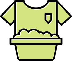 Washing Clothes Vecto Icon vector