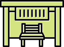 Bus Stop Vecto Icon vector