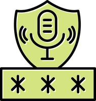 Voice Access Security Vecto Icon vector