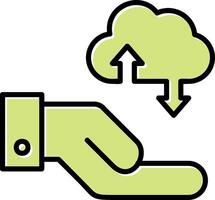 Cloud Data Transfer Vecto Icon vector