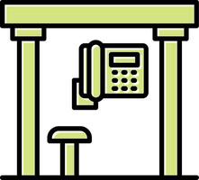 Telephone Box Vecto Icon vector