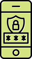 Mobile Security Vecto Icon vector