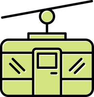 Cable Car Vecto Icon vector