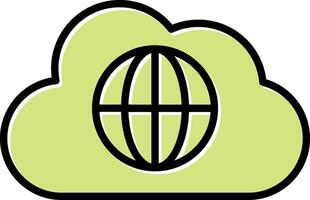 World Cloud Vecto Icon vector