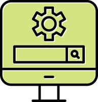 Computer Search Engine Vecto Icon vector