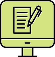 Computer Copywriting Vecto Icon vector