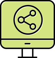 Data Share Vecto Icon vector