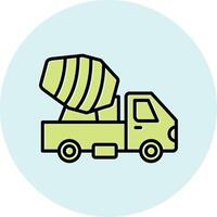 Cement Truck Vecto Icon vector