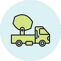 Cement Truck Vecto Icon vector