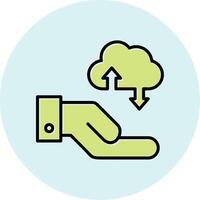 Cloud Data Transfer Vecto Icon vector