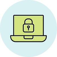 Laptop Lock Vecto Icon vector