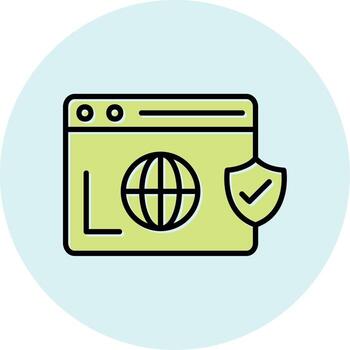 Secure  Browser Vecto Icon vector