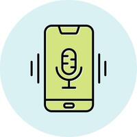 Mobile Voice Assistant Vecto Icon vector